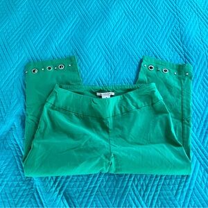 Zac & Rachel Vibrant Green Pants; Blemish on Waist-May Come Out in Wash